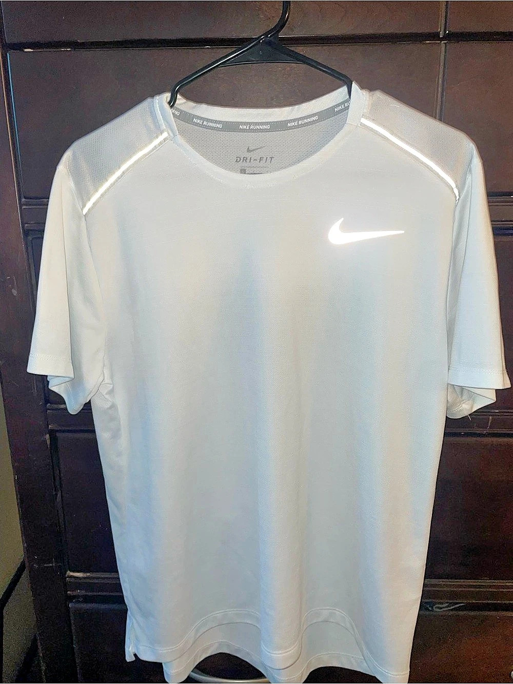 Brand new Nike Dri-FIT Miler Running Top Short Sleeve White Large